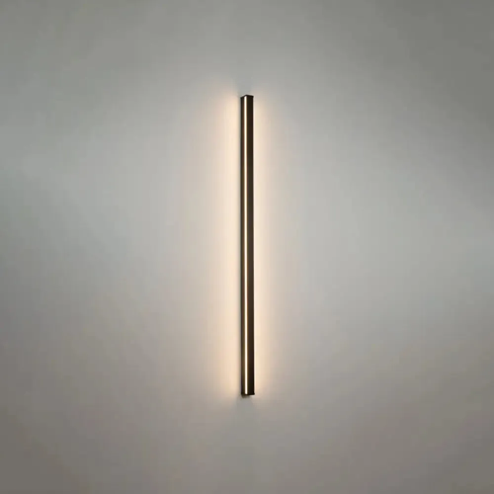 Sleek Black LED Wall Sconce for Hallways - Linear Flush Mount Design