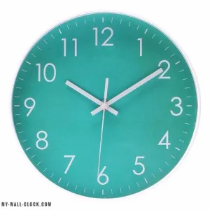 Sleek blue modern clock