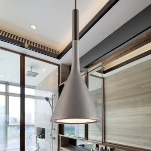 Sleek Conical Pendant Light - Iron, Simple Style - Monochrome Dining Table Lamp