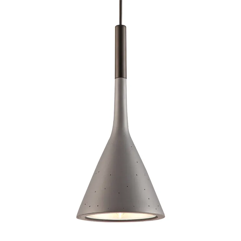 Sleek Conical Pendant Light - Iron, Simple Style - Monochrome Dining Table Lamp