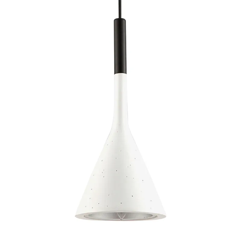 Sleek Conical Pendant Light - Iron, Simple Style - Monochrome Dining Table Lamp