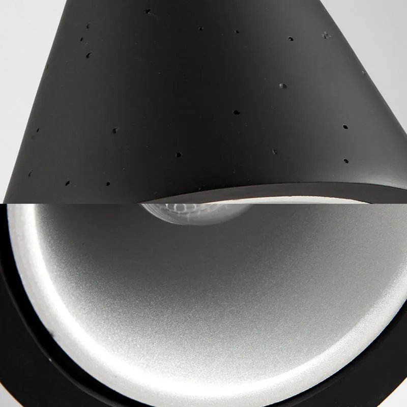 Sleek Conical Pendant Light - Iron, Simple Style - Monochrome Dining Table Lamp