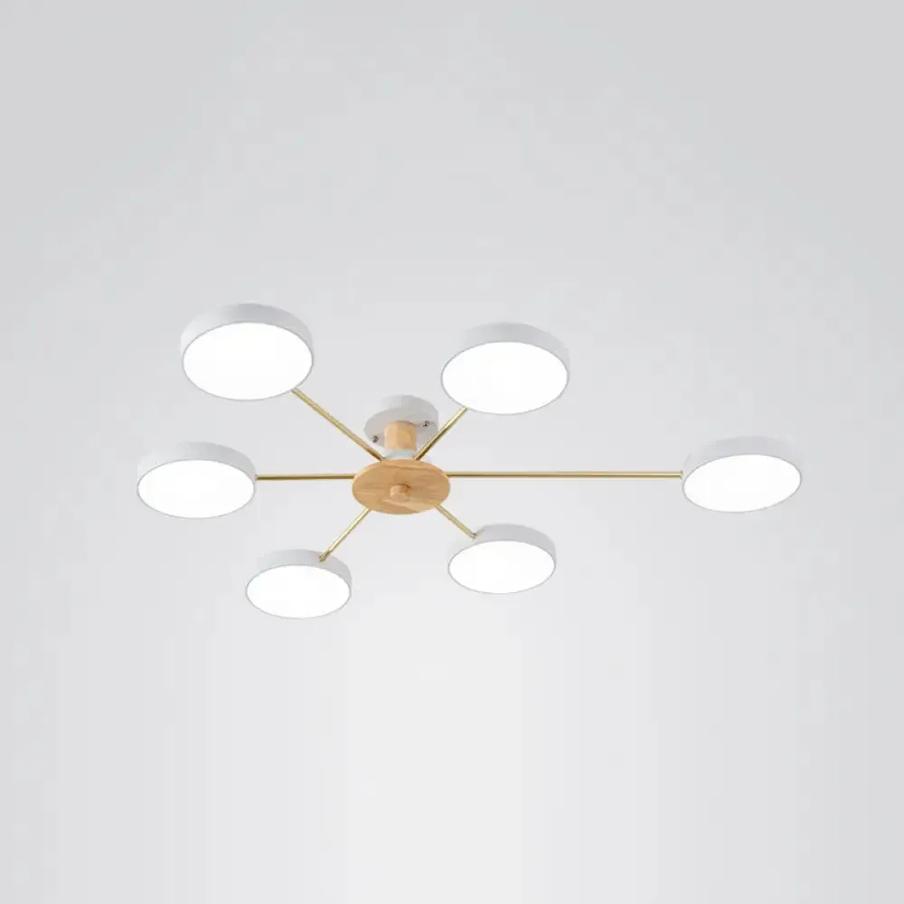 Sleek LED Ceiling Light: Minimalistic Molecule Design | Acrylic | Living Room Chandelier