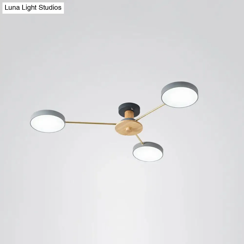 Sleek LED Ceiling Light: Minimalistic Molecule Design | Acrylic | Living Room Chandelier