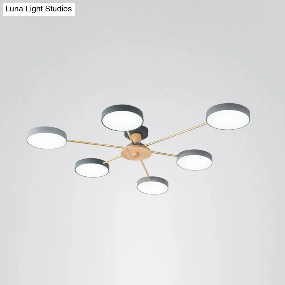 Sleek LED Ceiling Light: Minimalistic Molecule Design | Acrylic | Living Room Chandelier