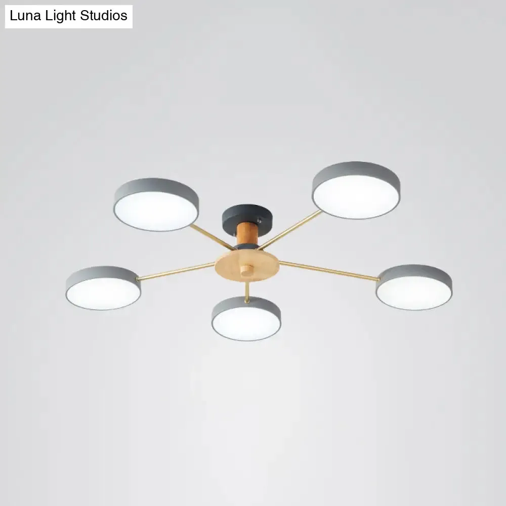 Sleek LED Ceiling Light: Minimalistic Molecule Design | Acrylic | Living Room Chandelier