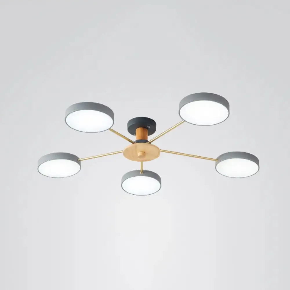 Sleek LED Ceiling Light: Minimalistic Molecule Design | Acrylic | Living Room Chandelier