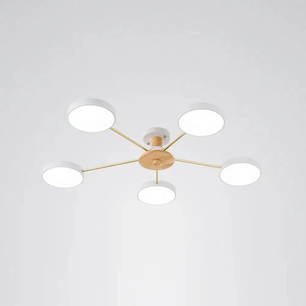 Sleek LED Ceiling Light: Minimalistic Molecule Design | Acrylic | Living Room Chandelier