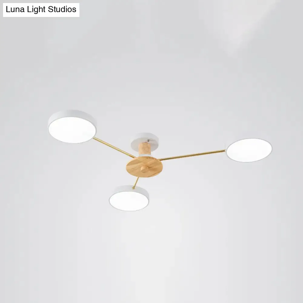 Sleek LED Ceiling Light: Minimalistic Molecule Design | Acrylic | Living Room Chandelier