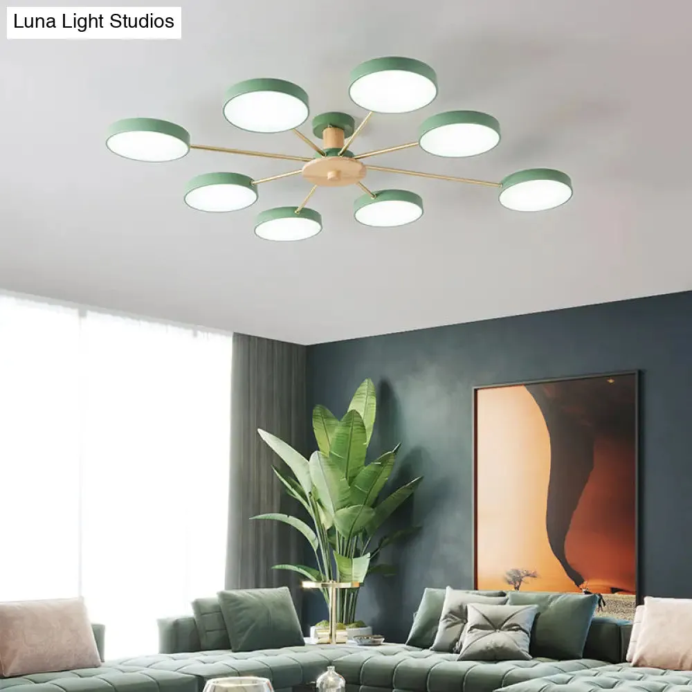 Sleek LED Ceiling Light: Minimalistic Molecule Design | Acrylic | Living Room Chandelier