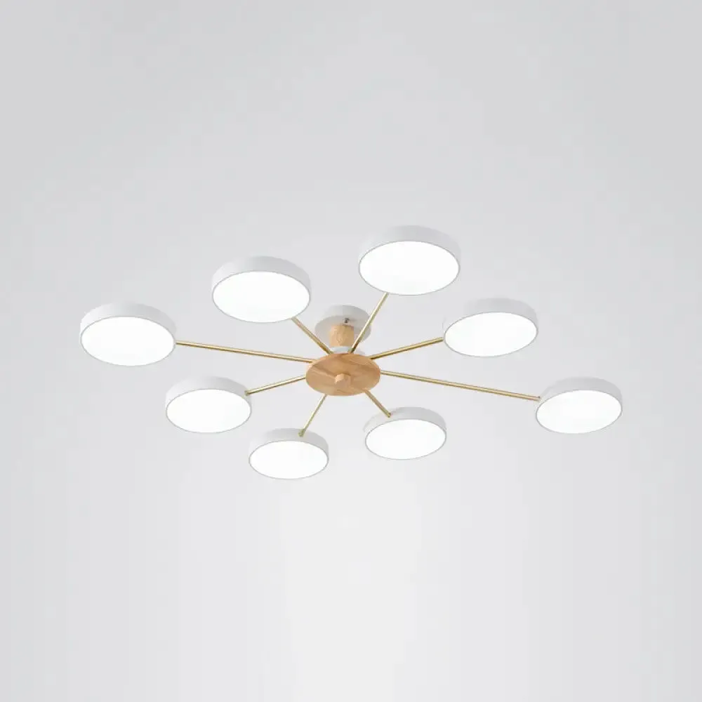 Sleek LED Ceiling Light: Minimalistic Molecule Design | Acrylic | Living Room Chandelier