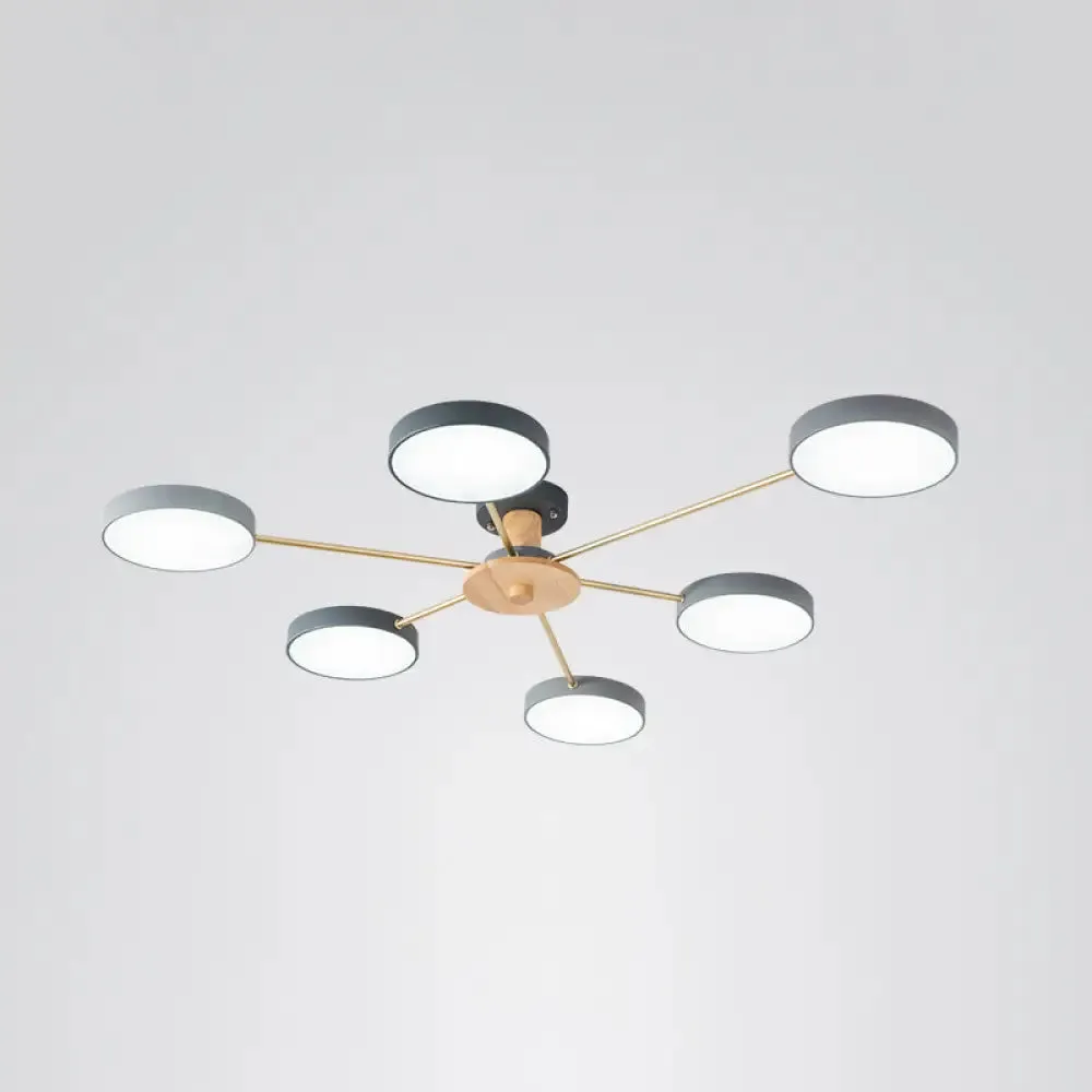 Sleek LED Ceiling Light: Minimalistic Molecule Design | Acrylic | Living Room Chandelier