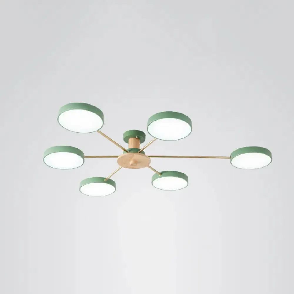 Sleek LED Ceiling Light: Minimalistic Molecule Design | Acrylic | Living Room Chandelier