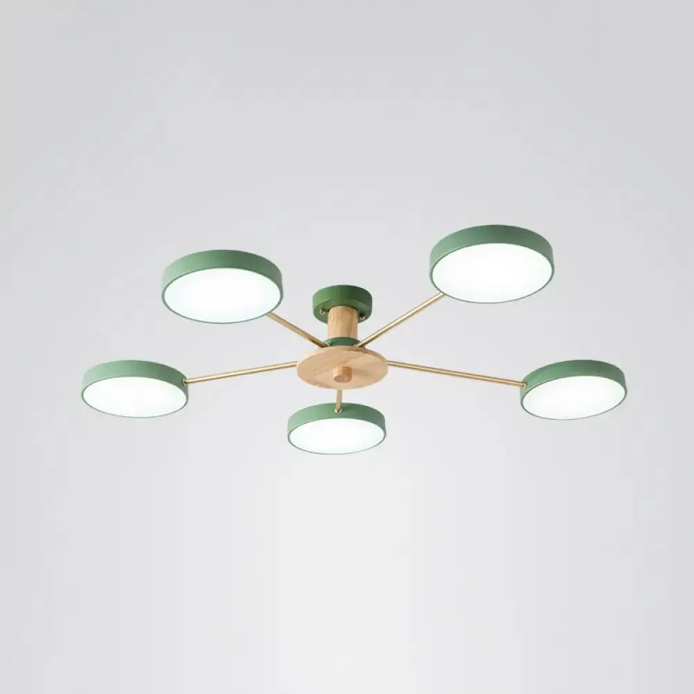 Sleek LED Ceiling Light: Minimalistic Molecule Design | Acrylic | Living Room Chandelier