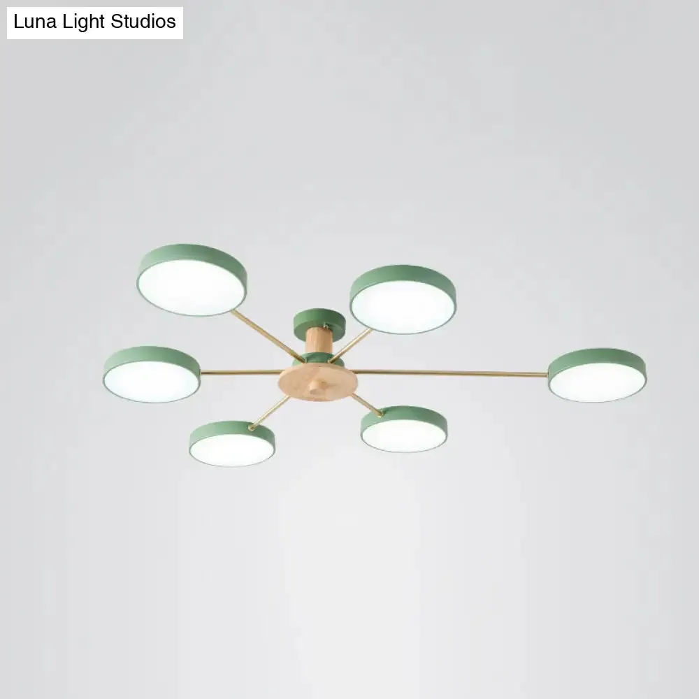 Sleek LED Ceiling Light: Minimalistic Molecule Design | Acrylic | Living Room Chandelier