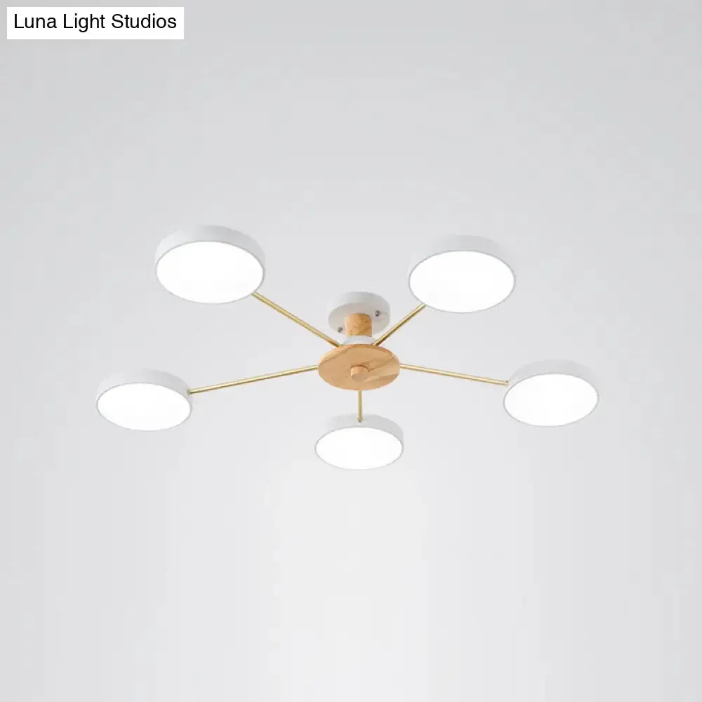 Sleek LED Ceiling Light: Minimalistic Molecule Design | Acrylic | Living Room Chandelier