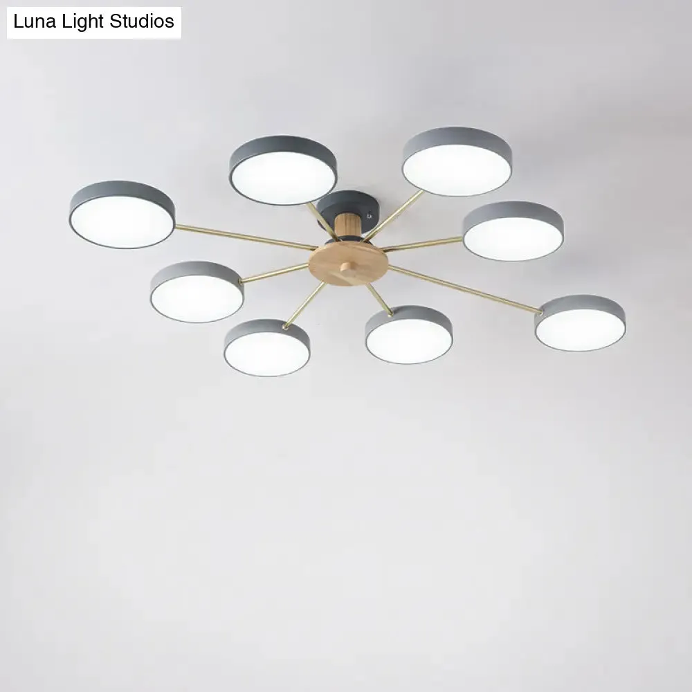 Sleek LED Ceiling Light: Minimalistic Molecule Design | Acrylic | Living Room Chandelier