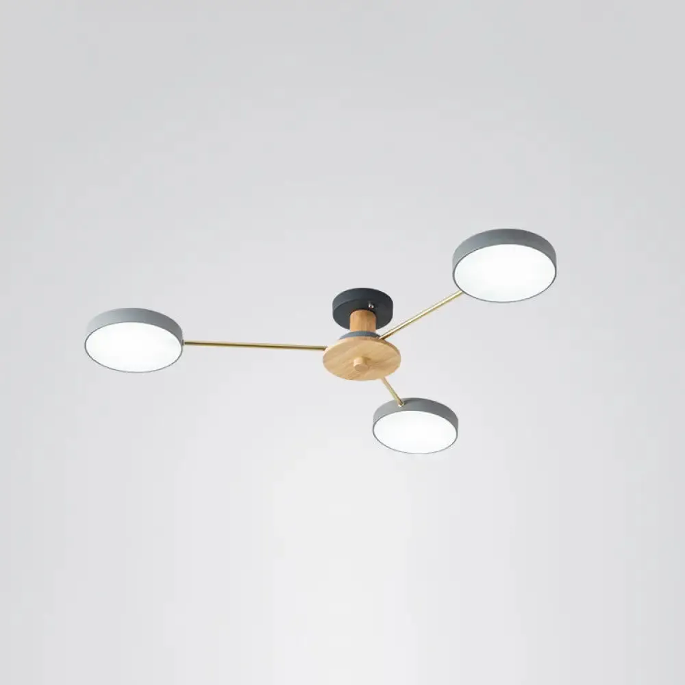 Sleek LED Ceiling Light: Minimalistic Molecule Design | Acrylic | Living Room Chandelier