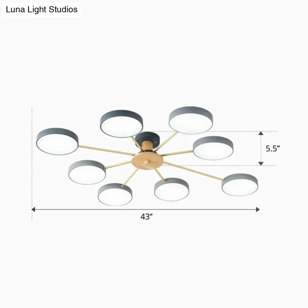 Sleek LED Ceiling Light: Minimalistic Molecule Design | Acrylic | Living Room Chandelier