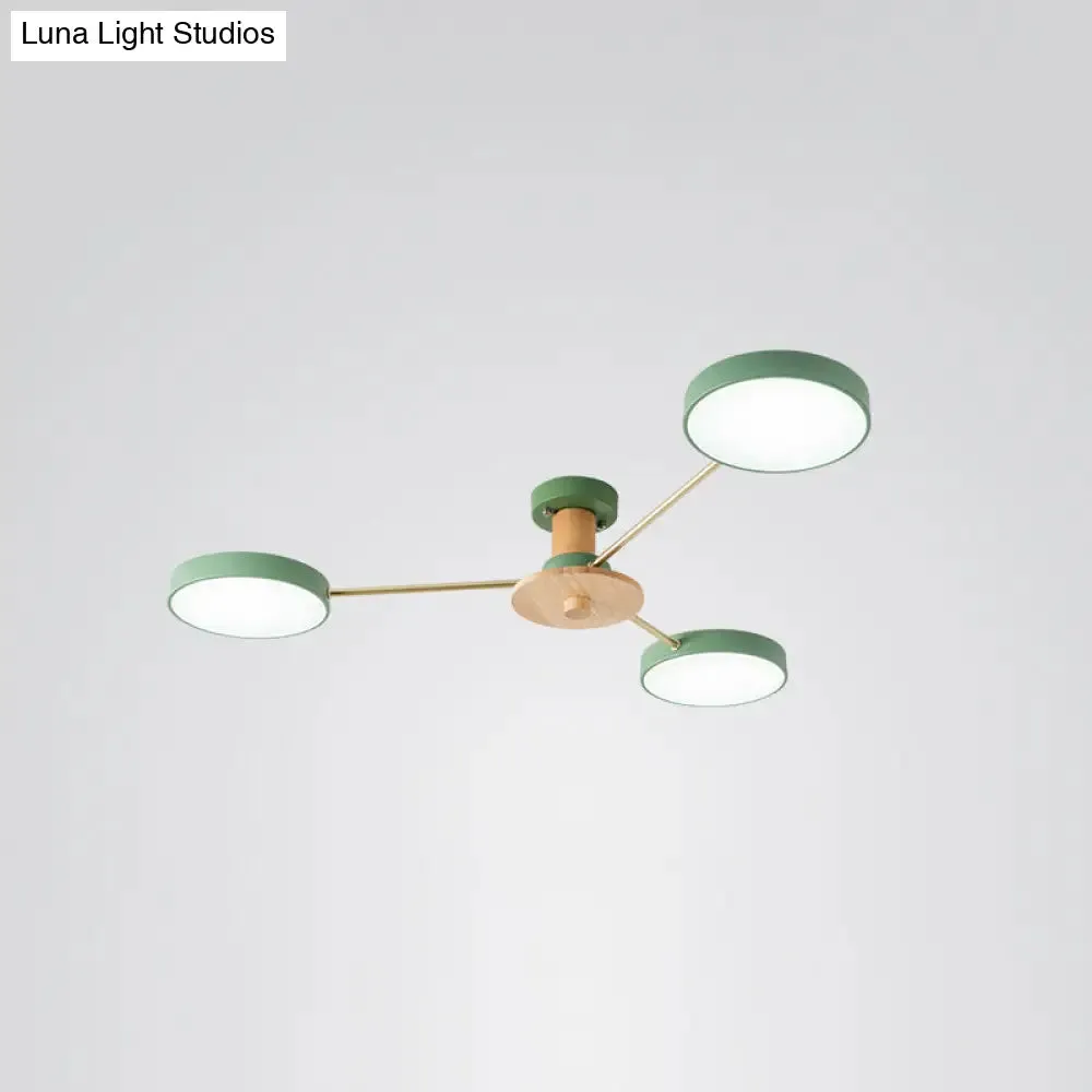 Sleek LED Ceiling Light: Minimalistic Molecule Design | Acrylic | Living Room Chandelier