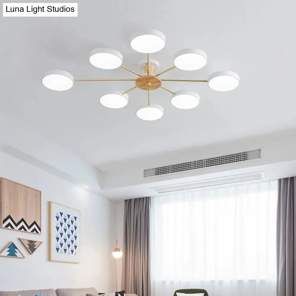 Sleek LED Ceiling Light: Minimalistic Molecule Design | Acrylic | Living Room Chandelier