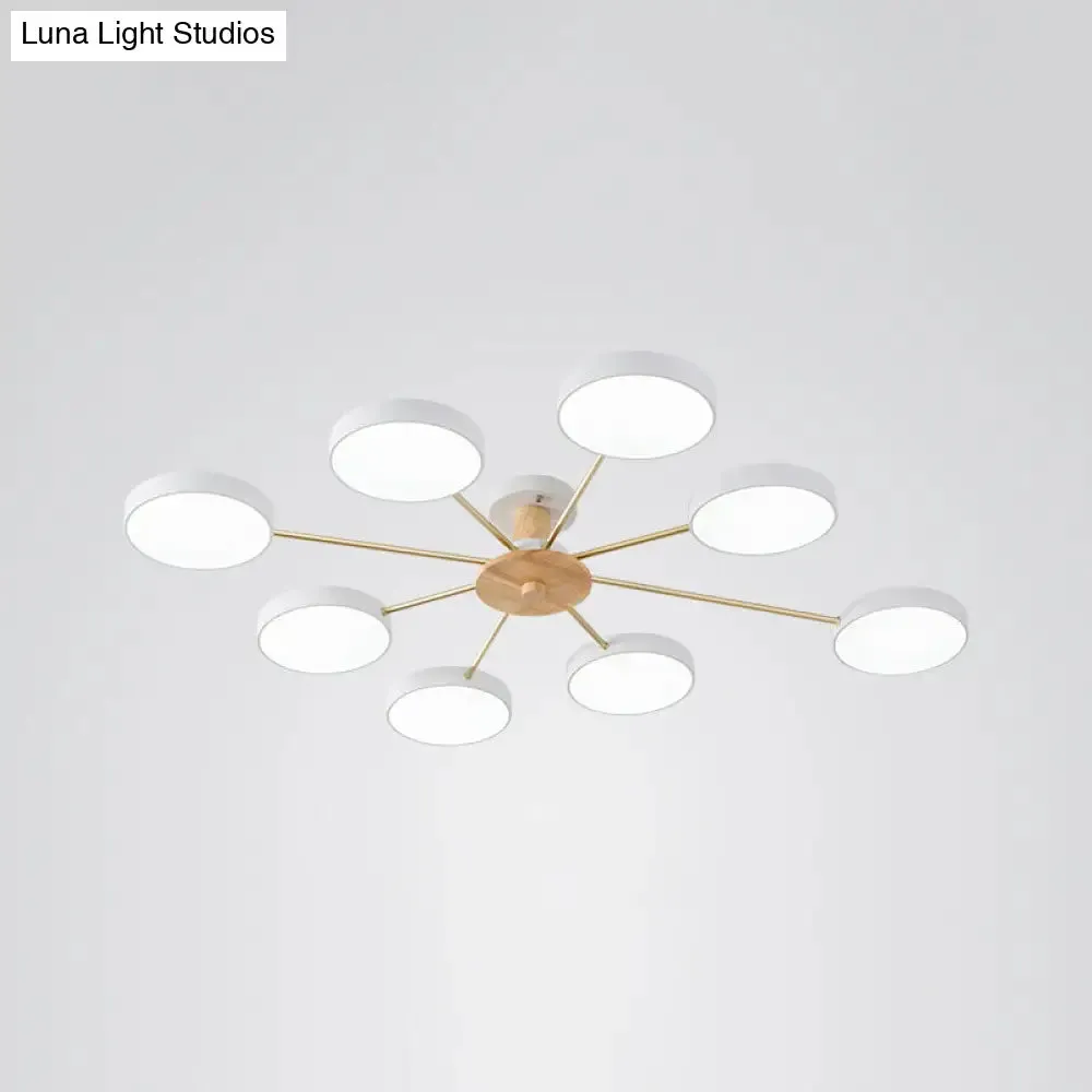 Sleek LED Ceiling Light: Minimalistic Molecule Design | Acrylic | Living Room Chandelier