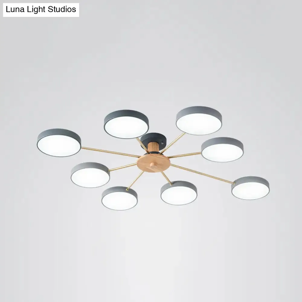 Sleek LED Ceiling Light: Minimalistic Molecule Design | Acrylic | Living Room Chandelier