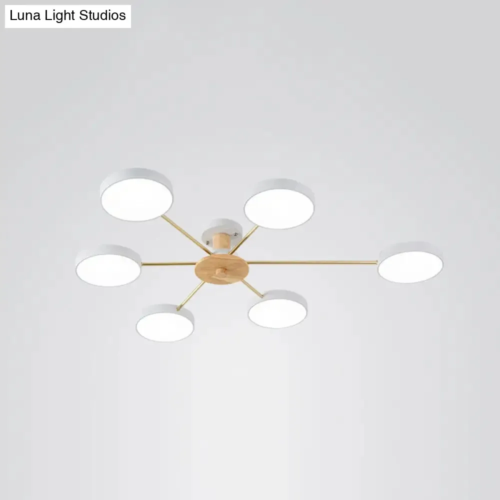 Sleek LED Ceiling Light: Minimalistic Molecule Design | Acrylic | Living Room Chandelier