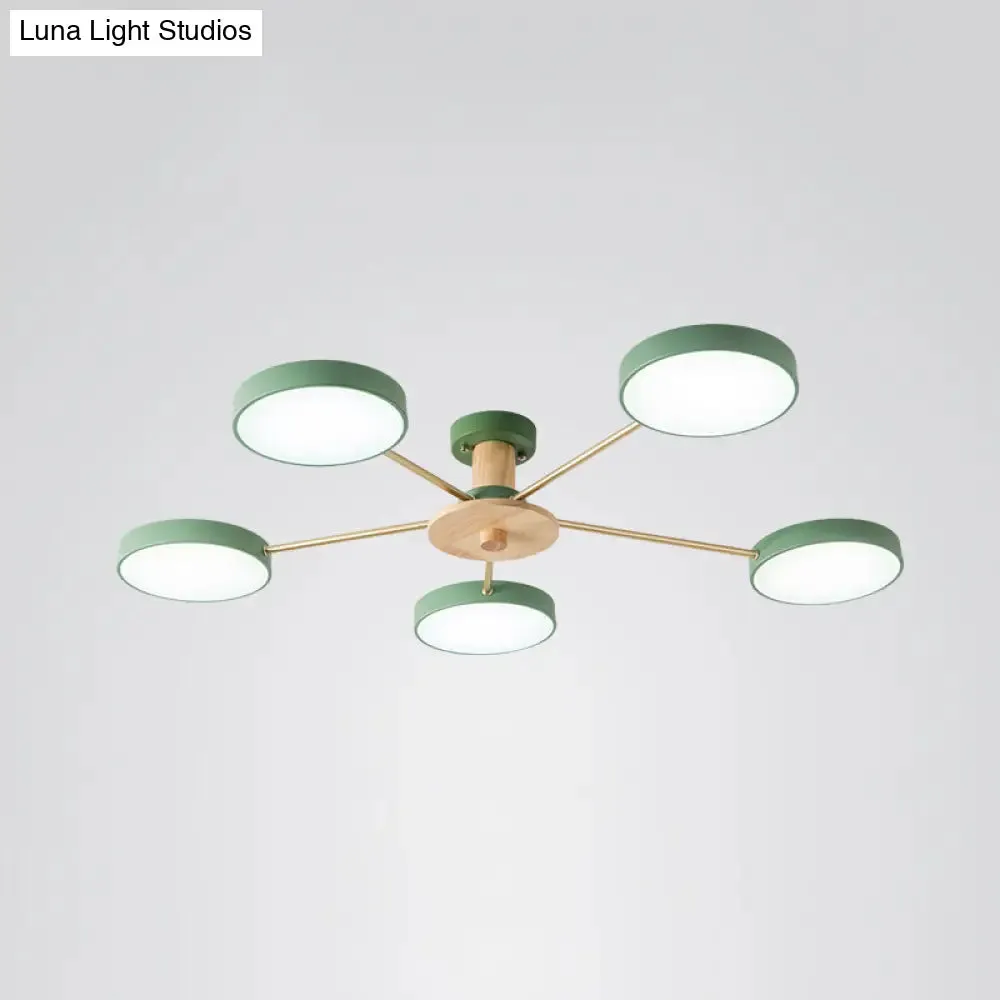 Sleek LED Ceiling Light: Minimalistic Molecule Design | Acrylic | Living Room Chandelier