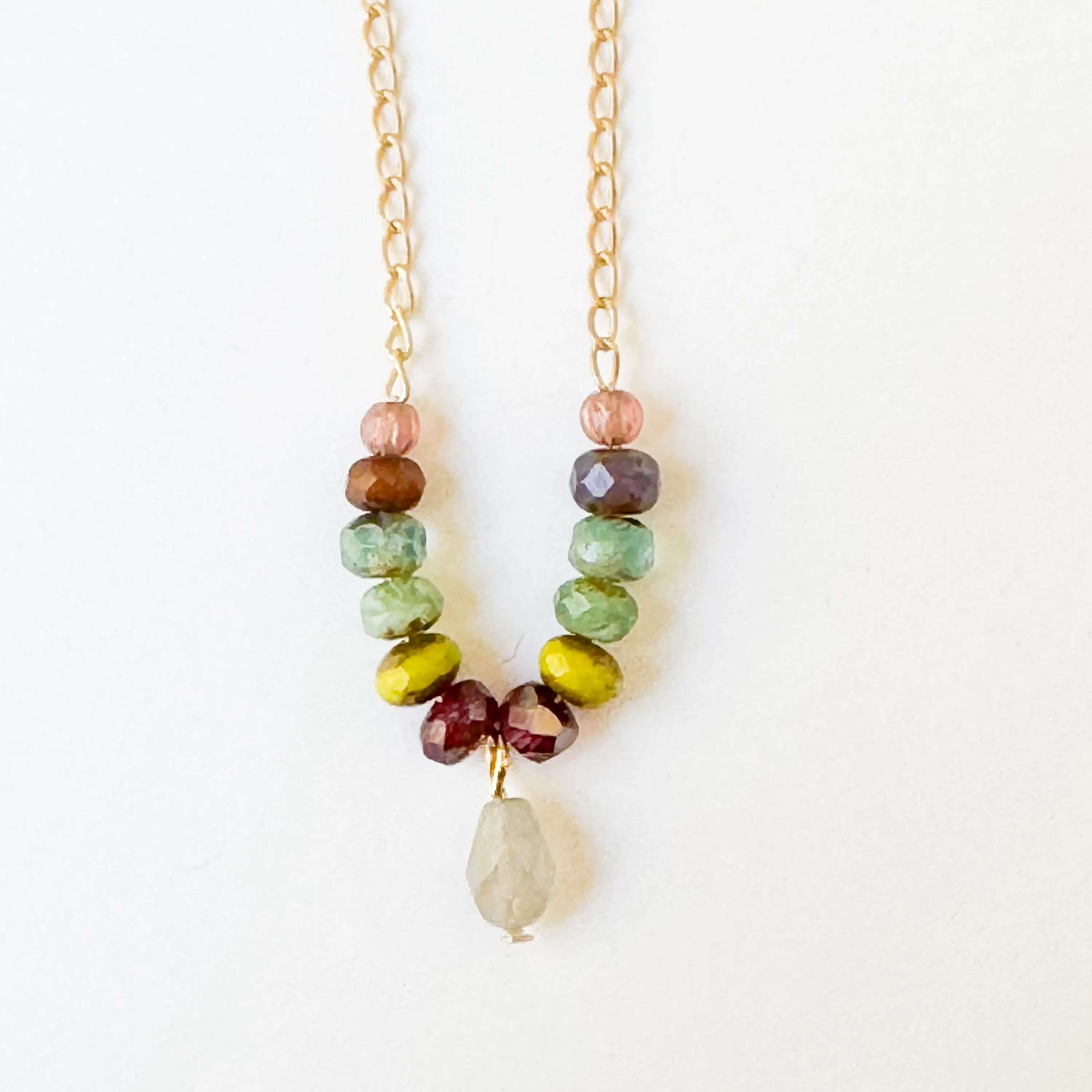 Small bead necklace, dainty bead necklace, colorful necklace