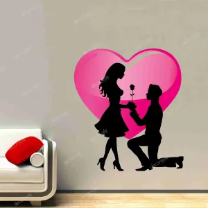 Sticker Hub Romantic Couple Engagement Proposal Heart Wall Stickers BS172