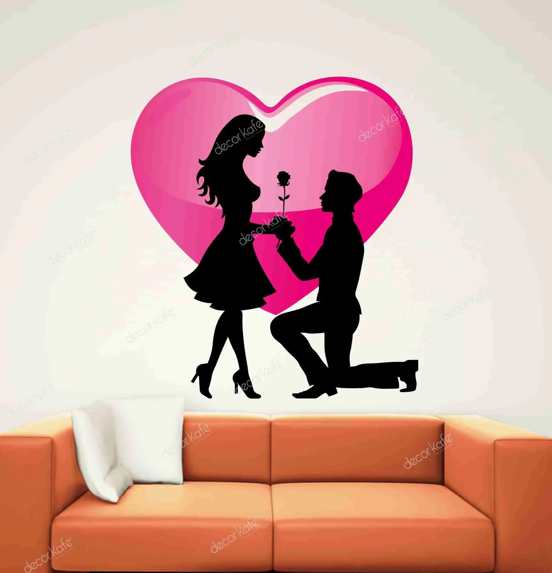 Sticker Hub Romantic Couple Engagement Proposal Heart Wall Stickers BS172