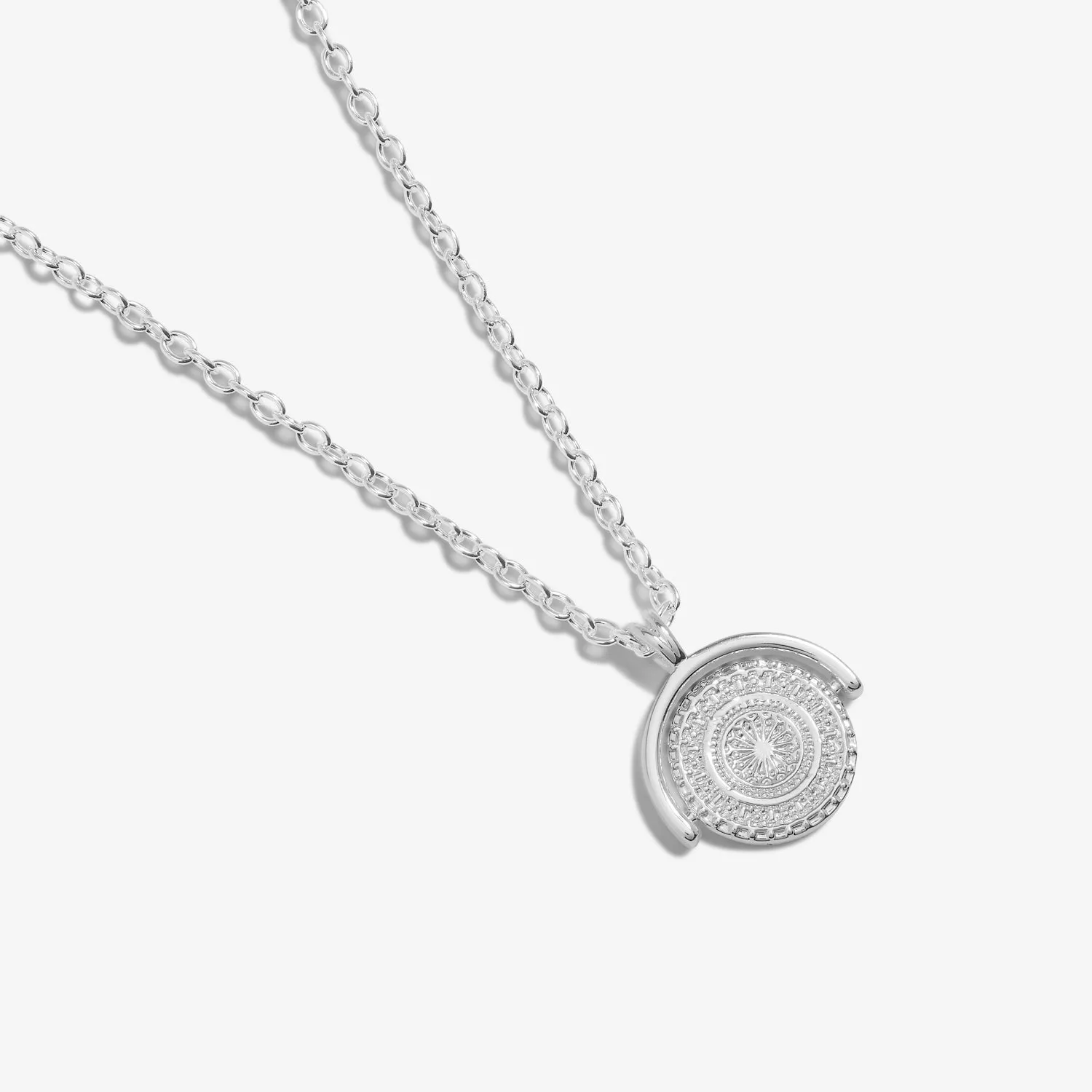 Style Stories Spinning Coin Silver Plated Necklace 7722