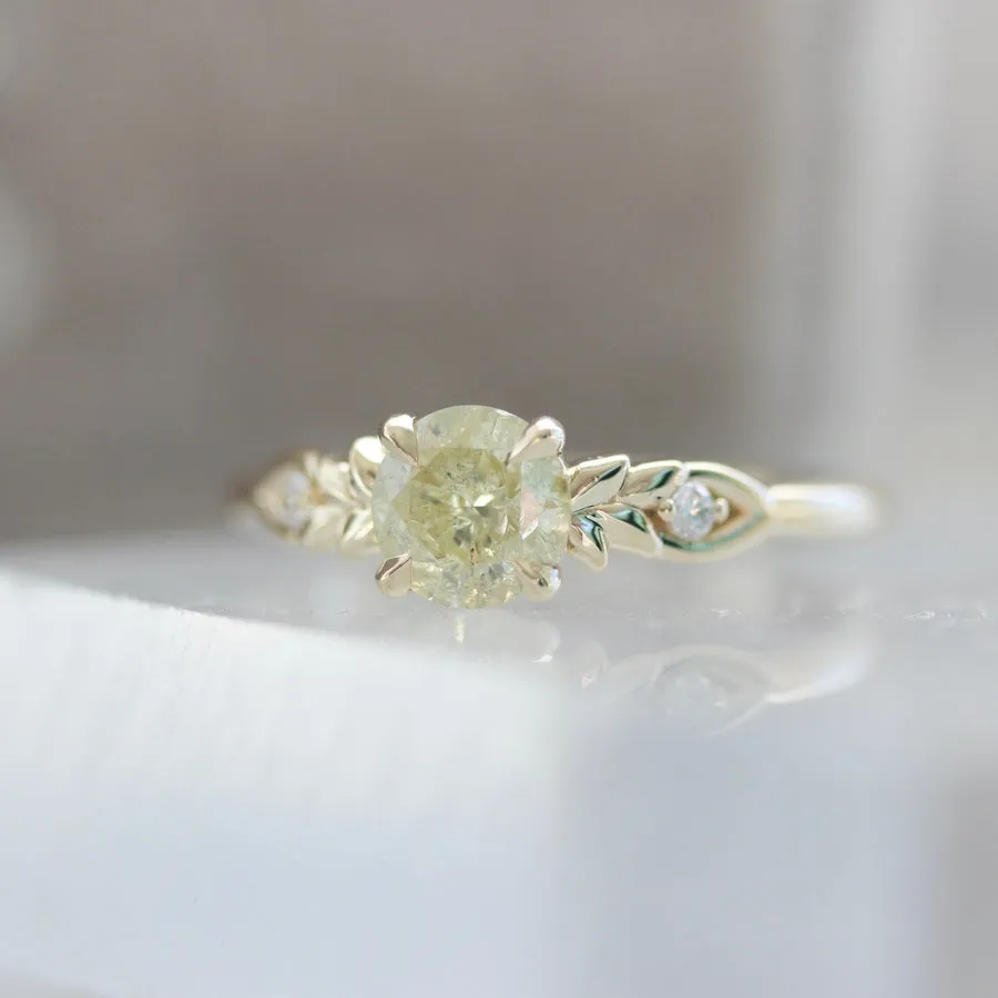 Sun Chaser Yellow Round Brilliant Cut Diamond Ring