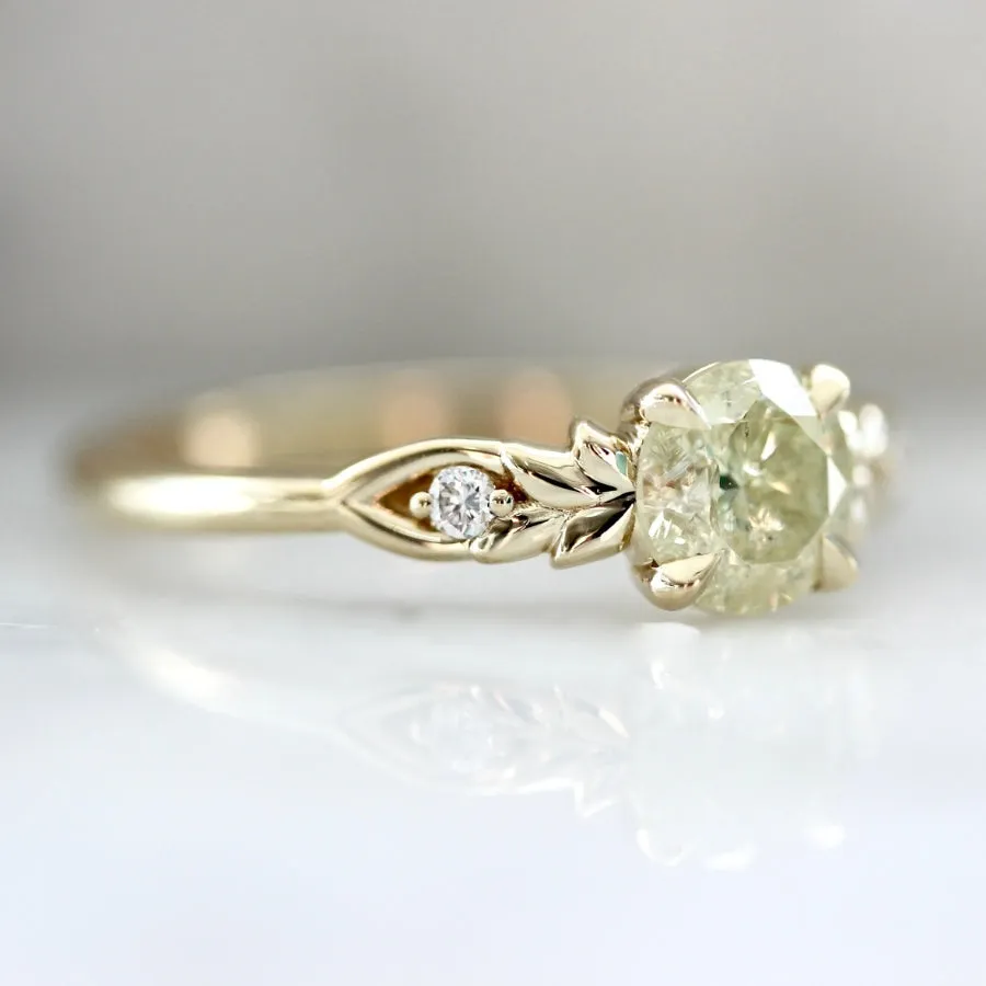 Sun Chaser Yellow Round Brilliant Cut Diamond Ring