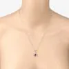 Tanzanite Teardrop and White Diamond 14K Gold Pendant 1.64 ctw