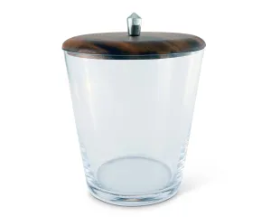 Tribeca Glass, Pewter, & Wood Ice Bucket