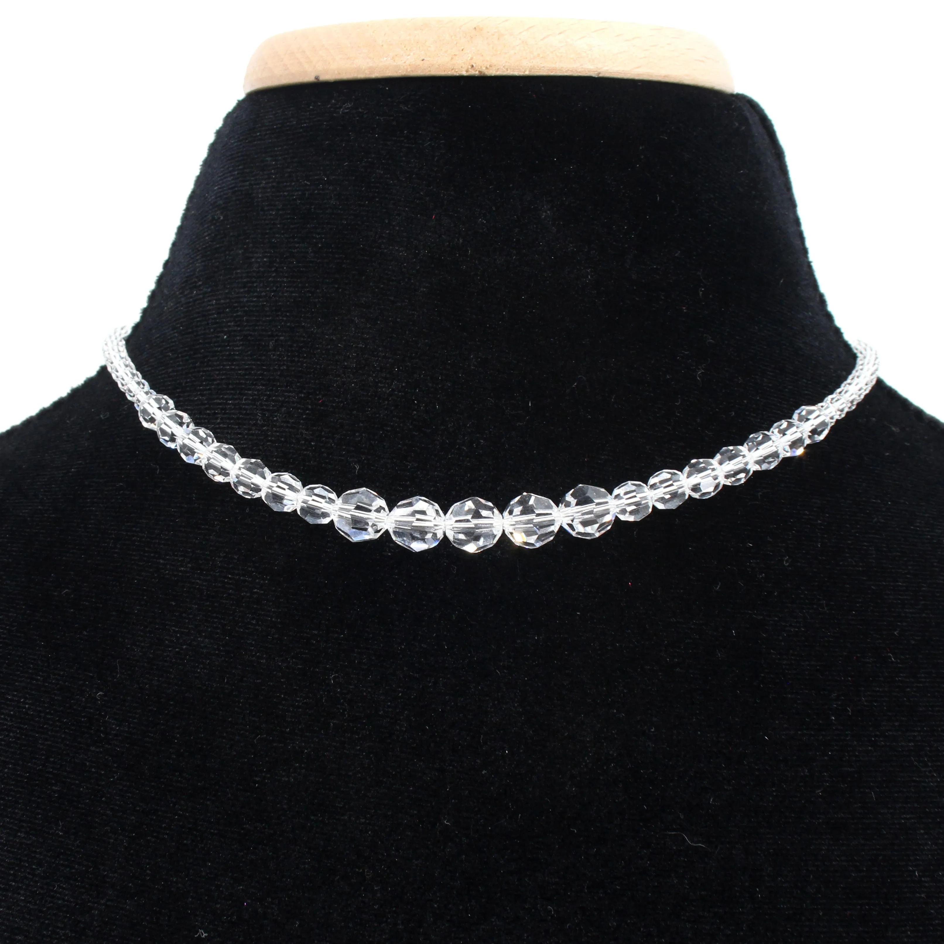 Ultra Discreet Swarovski Crystal Day Collar in Clear