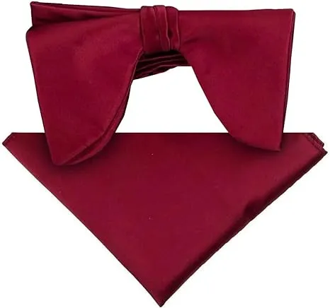 Vittorio Farina Men's Satin Teardrop Bow Tie & Pocket Square in Gift Box