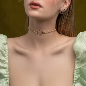 VIVIENNE. CZ Chain Choker - Gold