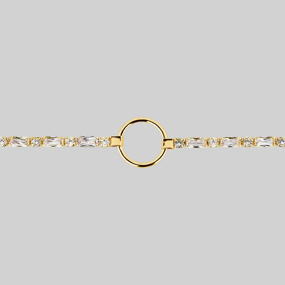 VIVIENNE. CZ Chain Choker - Gold