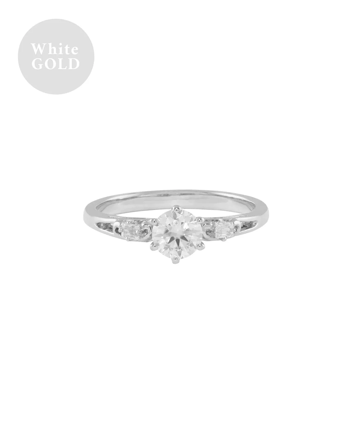 White Gold Nightingale Solitaire Ring