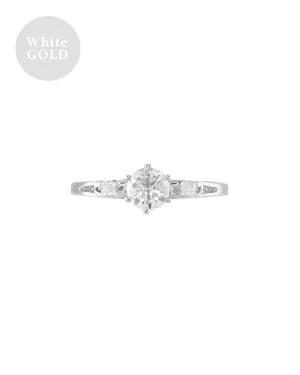 White Gold Nightingale Solitaire Ring