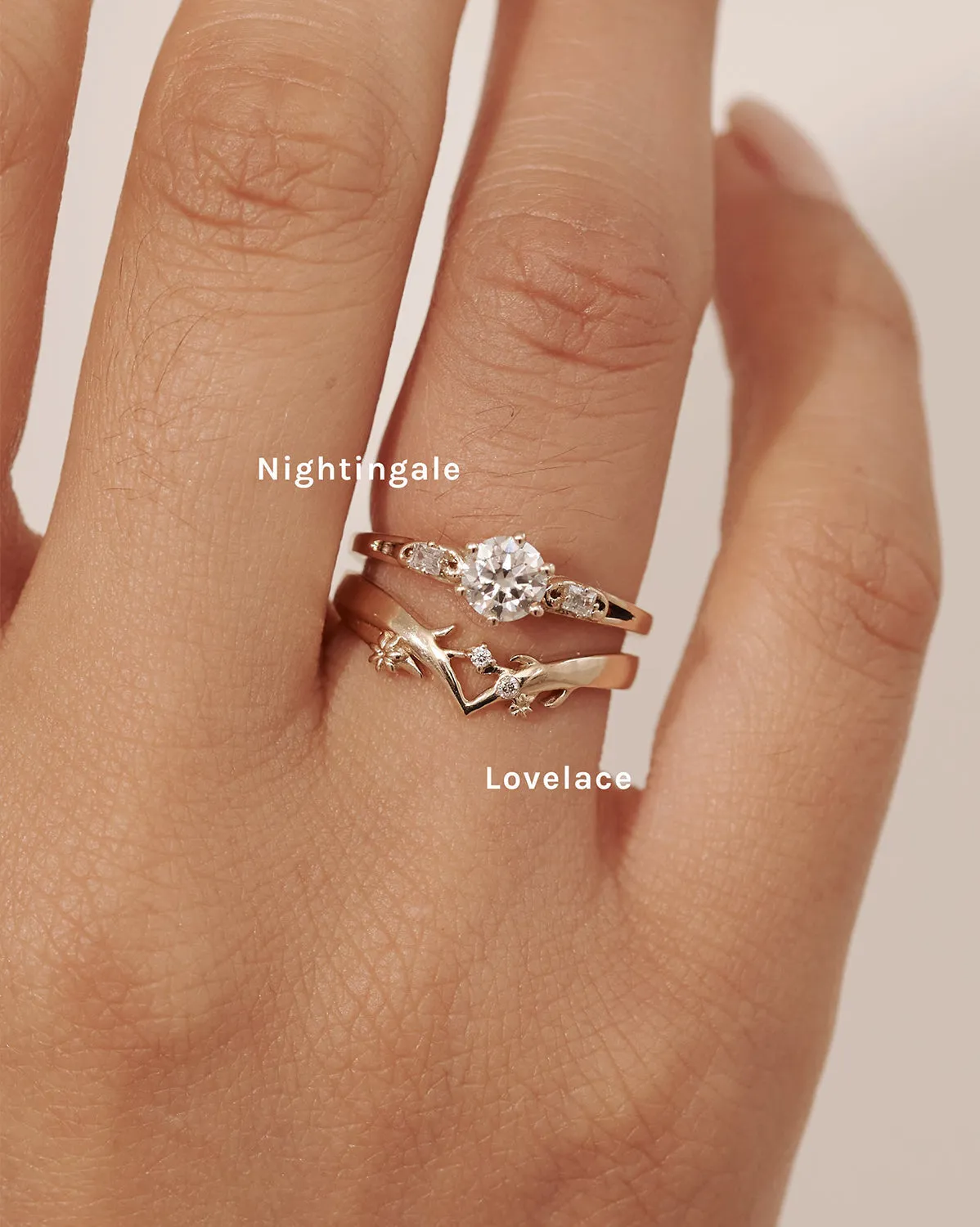 White Gold Nightingale Solitaire Ring