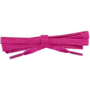 Wholesale Waxed Cotton Flat Dress Laces 1/4" - Fuchsia Red (12 Pair Pack) Shoelaces