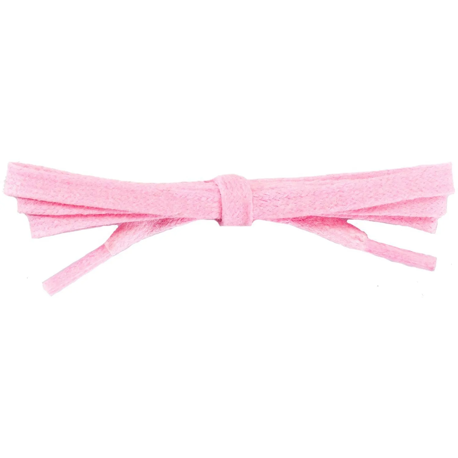 Wholesale Waxed Cotton Flat Dress Laces 1/4" - Pastel Pink (12 Pair Pack) Shoelaces