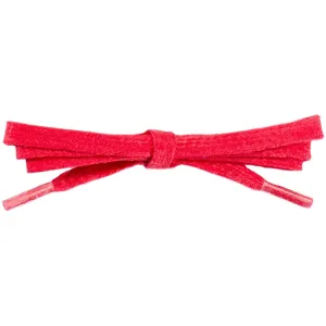 Wholesale Waxed Cotton Flat Dress Laces 1/4" - Red (12 Pair Pack) Shoelaces