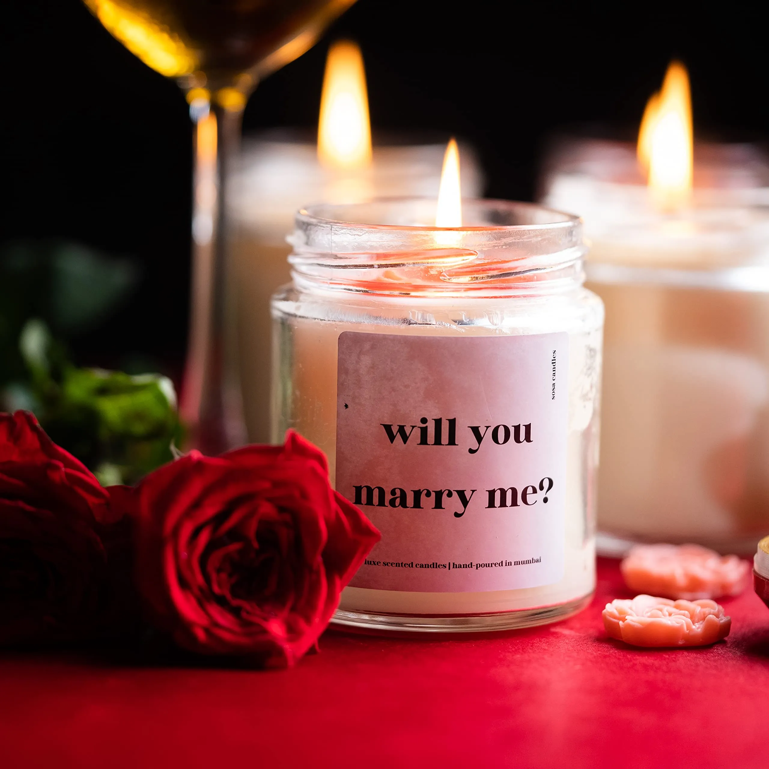 Will You Marry Me Scented Candles | Scented Candles Gift Set | Marry Me Decoration | Proposal Gift For Girlfriend, Boyfriend | Scented Candles For Home Decor | Gift Ideas | Gift For Her, Him x1-White