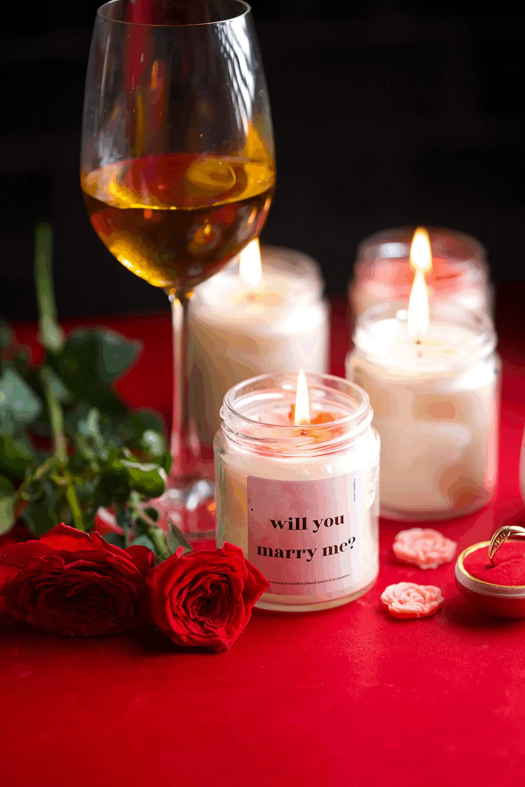 Will You Marry Me Scented Candles | Scented Candles Gift Set | Marry Me Decoration | Proposal Gift For Girlfriend, Boyfriend | Scented Candles For Home Decor | Gift Ideas | Gift For Her, Him x1-White