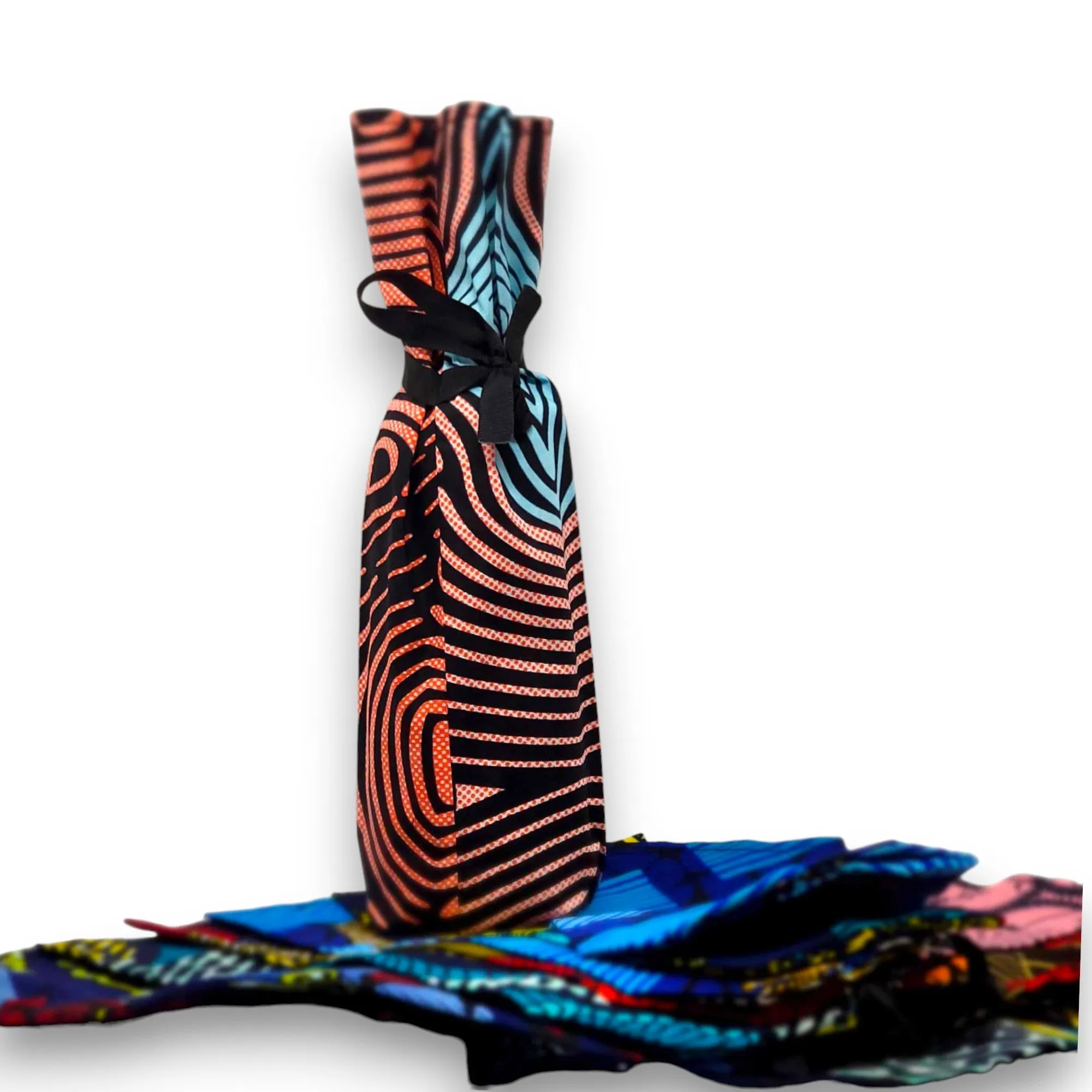 Wine Bottle Holder | Wine Bag | African Fabric |Colorful